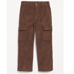 Old Navy Brown Corduroy‎ Baggy Cargo Pants Kids Size 12 Adjustable Waist